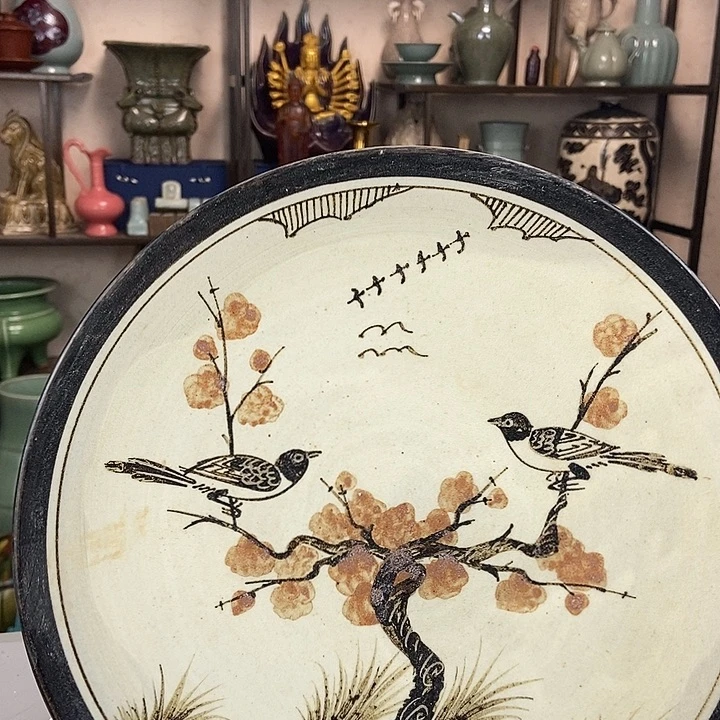 吉州窑喜上眉梢盘子