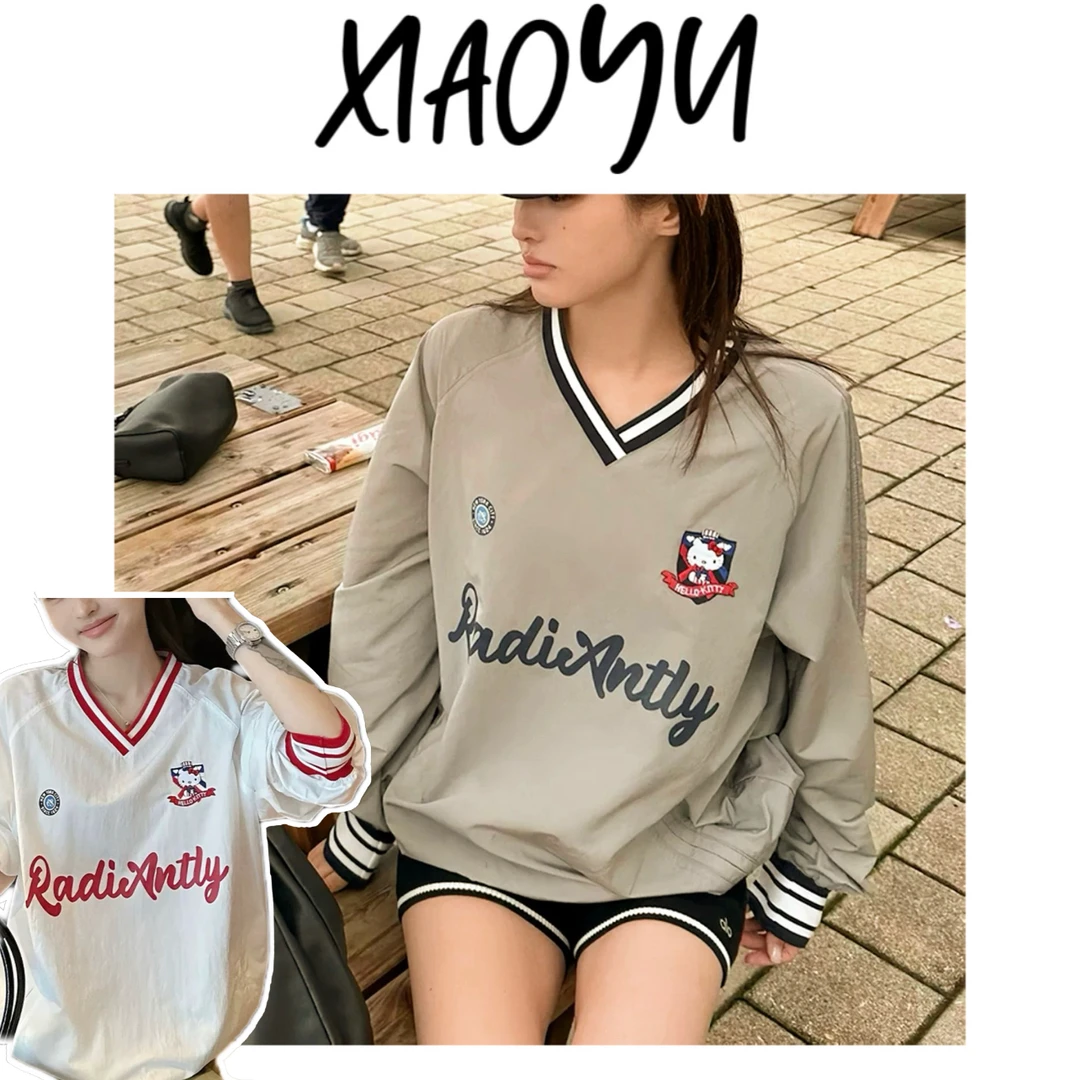 【KT冲锋衣】H杰妮同款V领冲锋长袖外套百搭显瘦长袖外套女