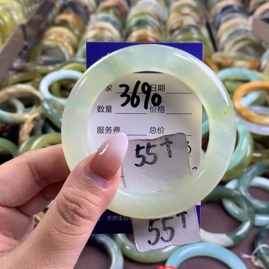 蛇纹石玉未镶嵌手镯3690