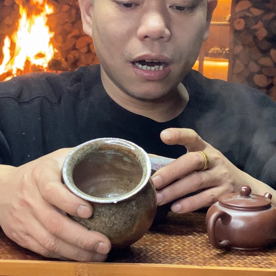紫砂柴烧主人杯杯