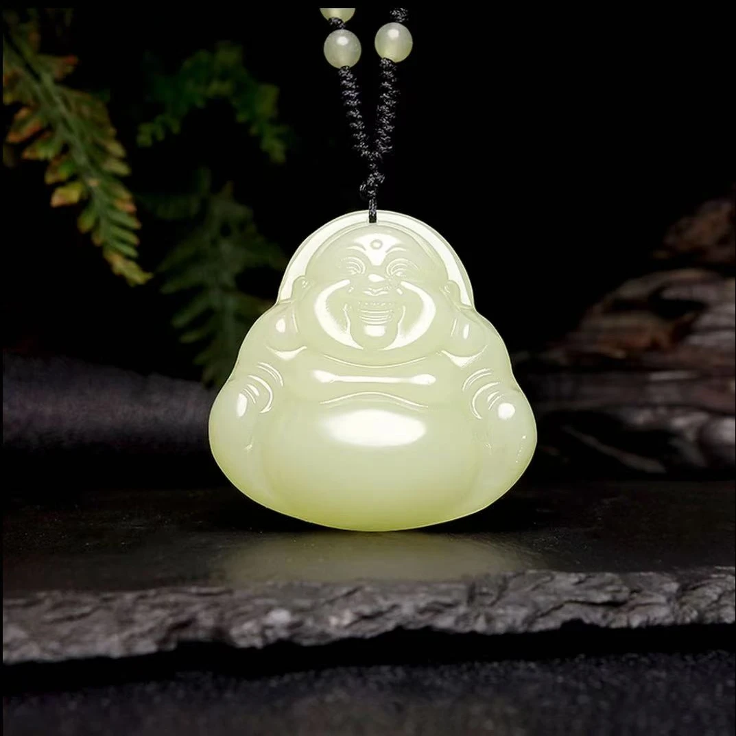 【双面雕刻】晴水纯天然双面雕刻大肚笑面弥勒佛公吊坠