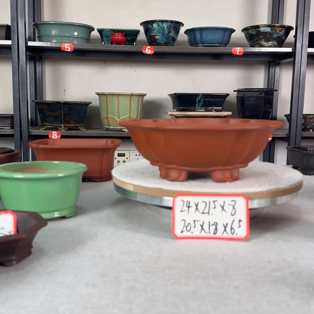 紫砂花盆手工微瑕