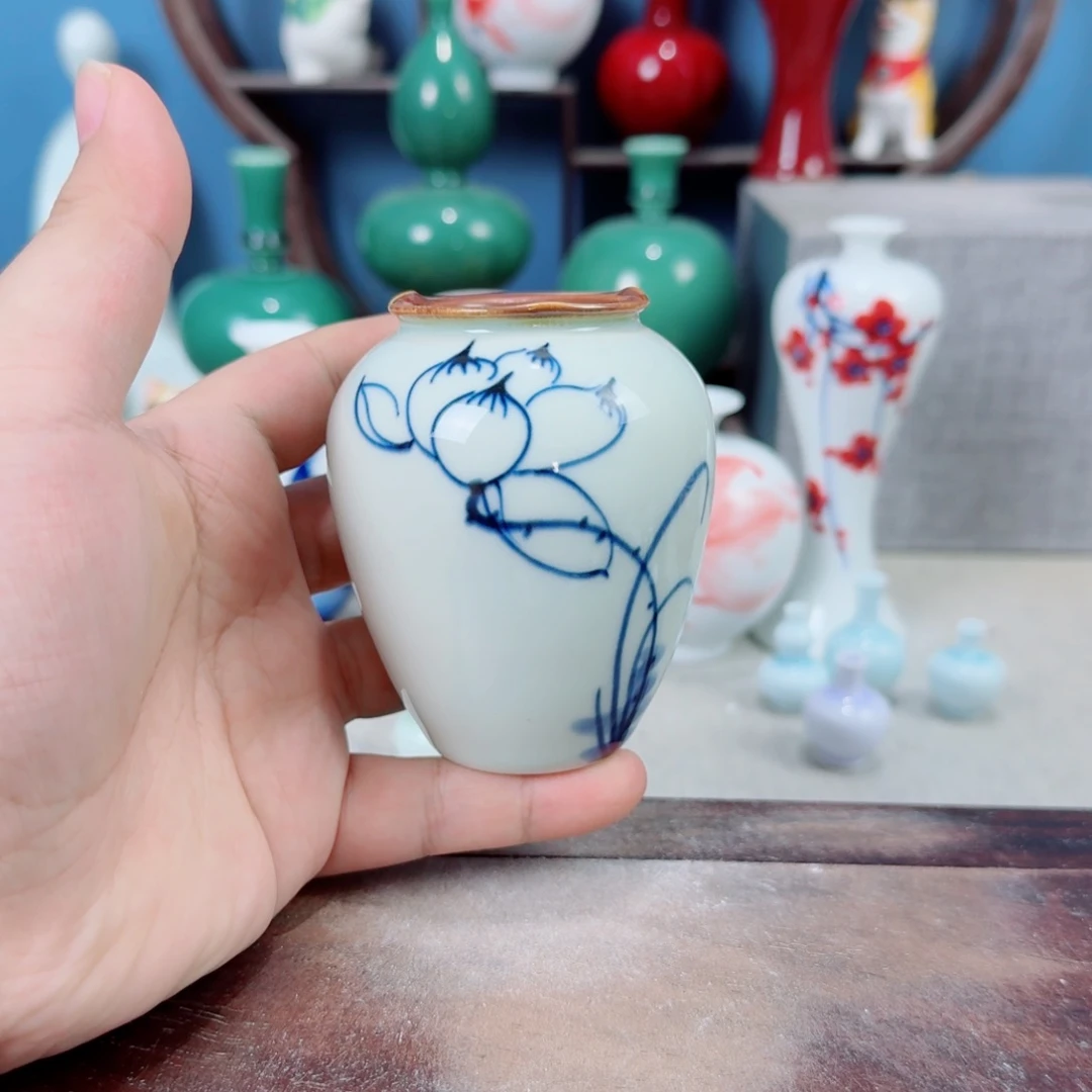 陶瓷手工小花器摆件