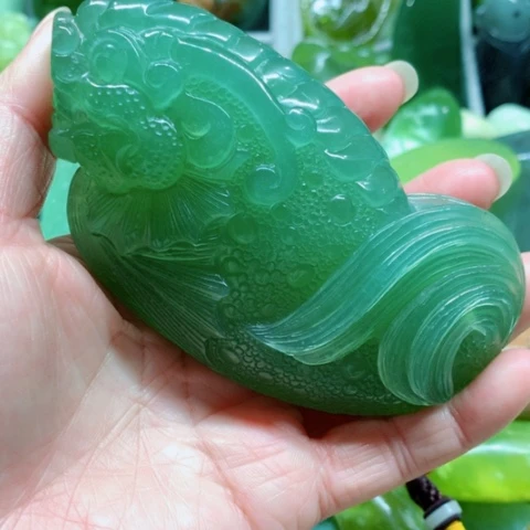 蛇纹石玉未镶嵌手把件