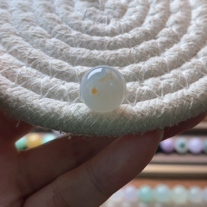 未镶嵌定制翡翠桂花糕圆珠卡12.6 买断不退换