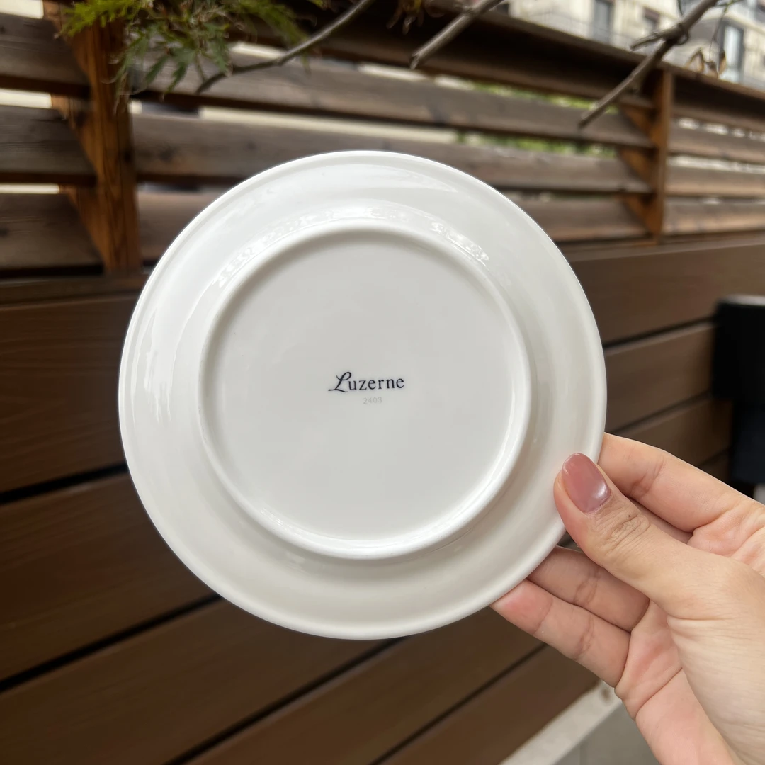 陆家15cm吐骨碟家用陶瓷蘸料碟2025新款法式盘子菜碟子甜品碟