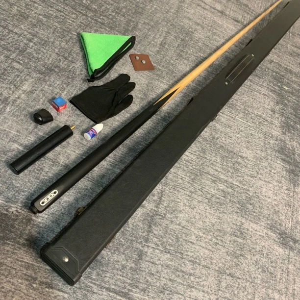 黑通台球小头杆标准杆台球杆球房桌球杆黑八九球杆一体通杆免漆杆