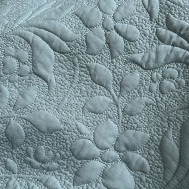 《辉岳》约110x210 蓝色树叶花全棉沙发垫 发一个微瑕