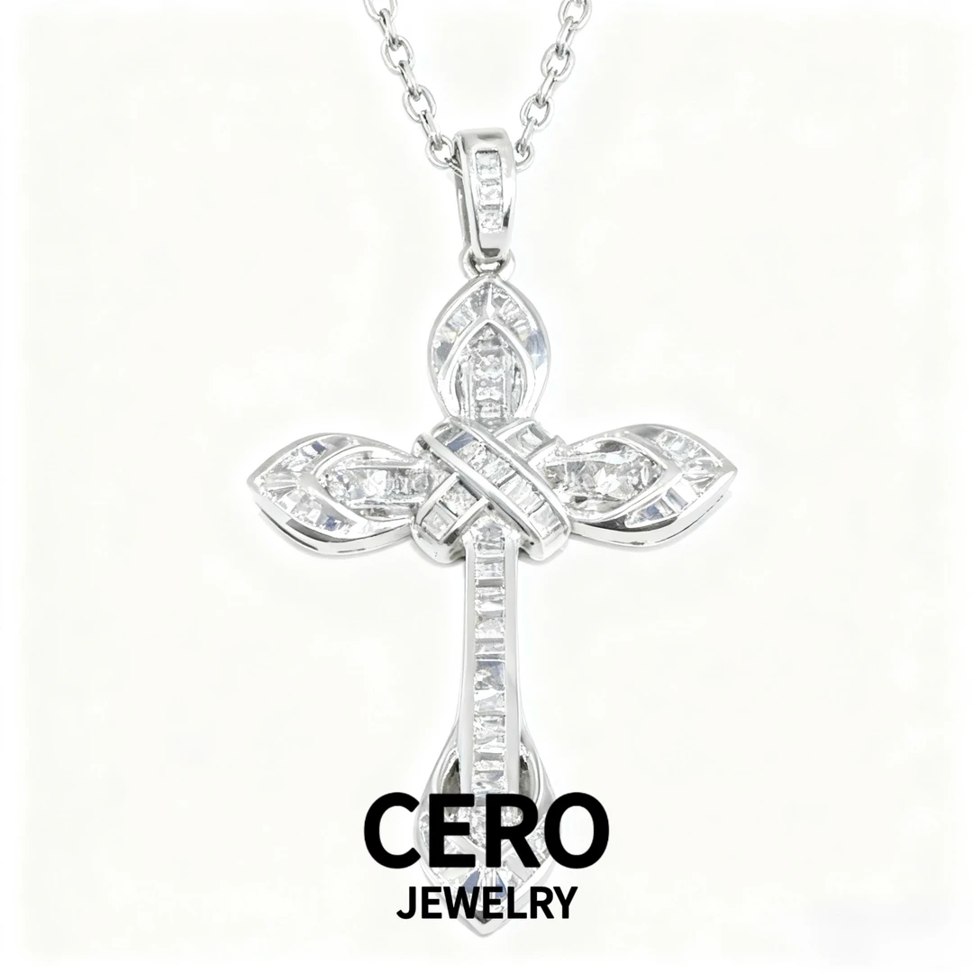 CERO【守护十字架】18K金百搭钻石吊坠PB00006【不含链】