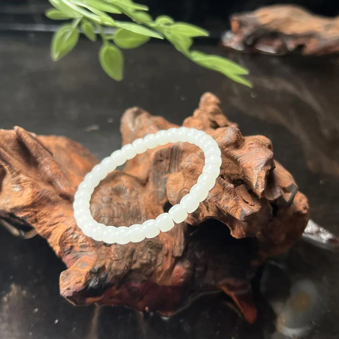 珠宝 高品质和田玉手串/5*6mm