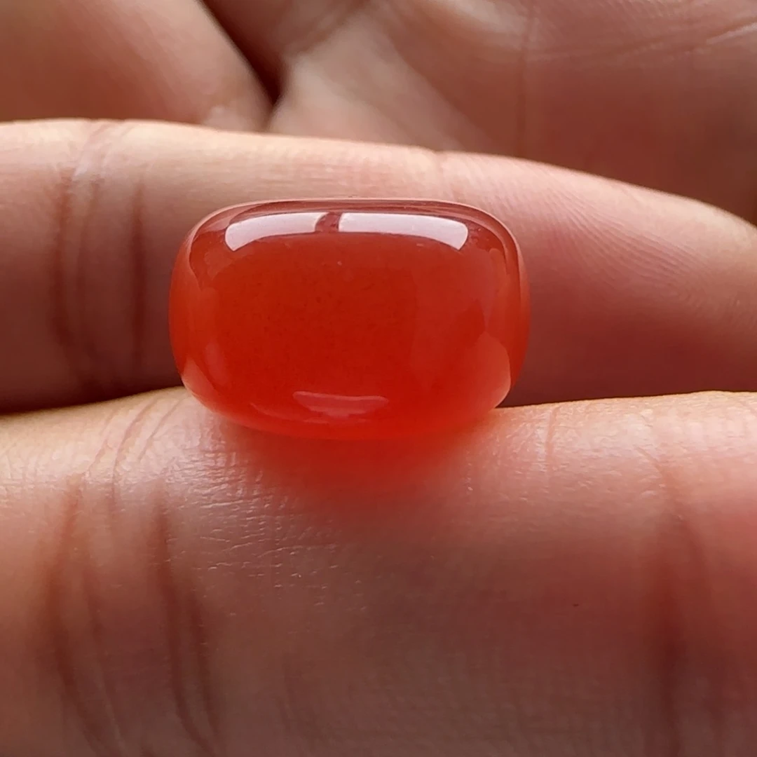 南红玛瑙未镶嵌隔珠14.8×9.1皮裂