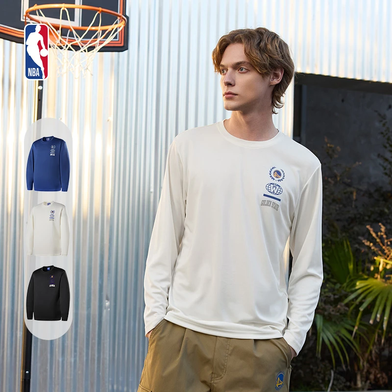 NBA官方得分狂潮系列独行侠湖人勇士秋季圆领套头运动跑步长袖T恤