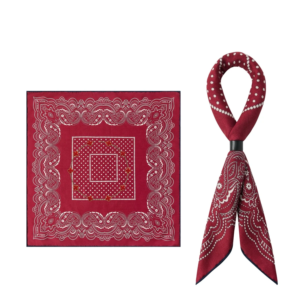 【高定版本】四叶草 琏！时尚十花百搭秋冬幸运四叶草丝巾 顺丰包邮