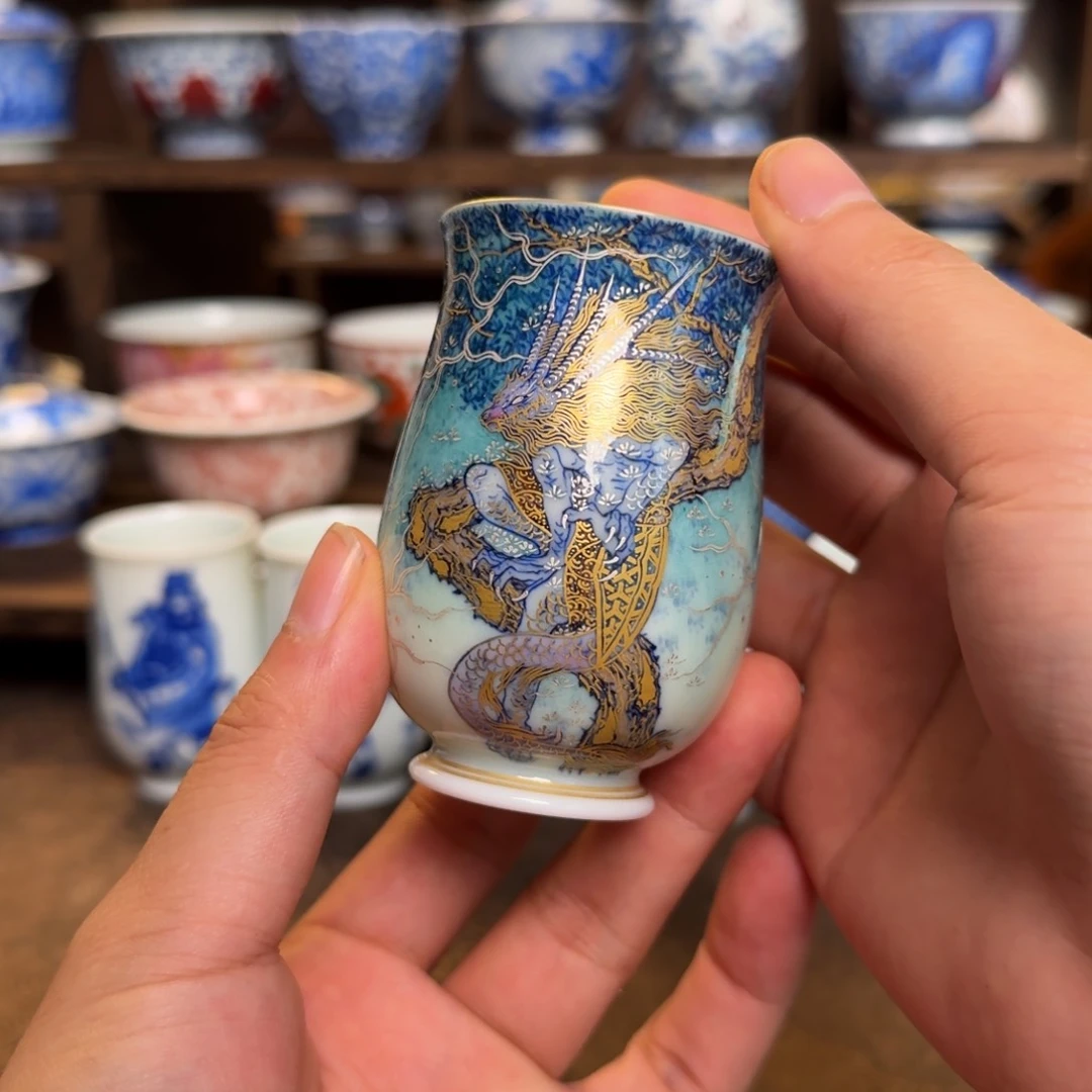?****爸纯手工手绘陶瓷茶具