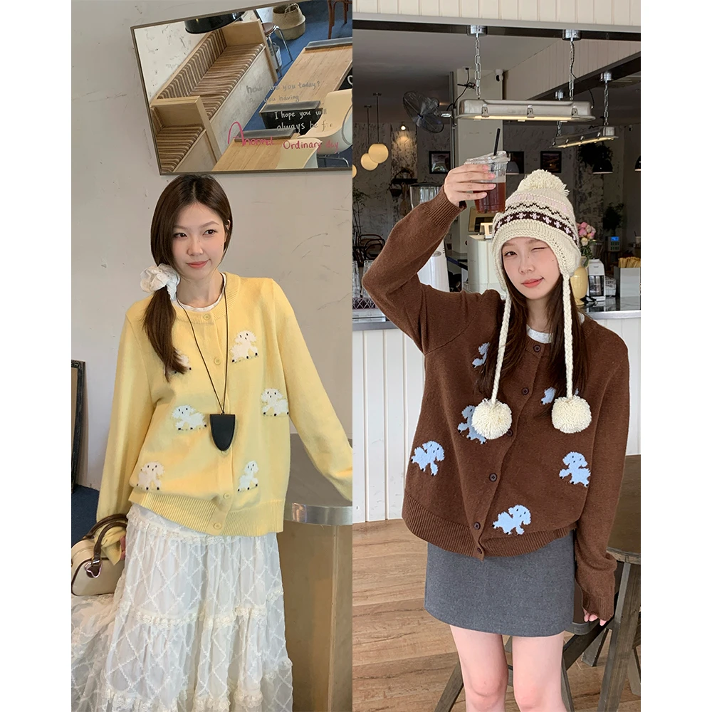 大码女装慵懒风遮肉显瘦针织开衫上衣胖MM秋冬宽松软糯毛衣69392