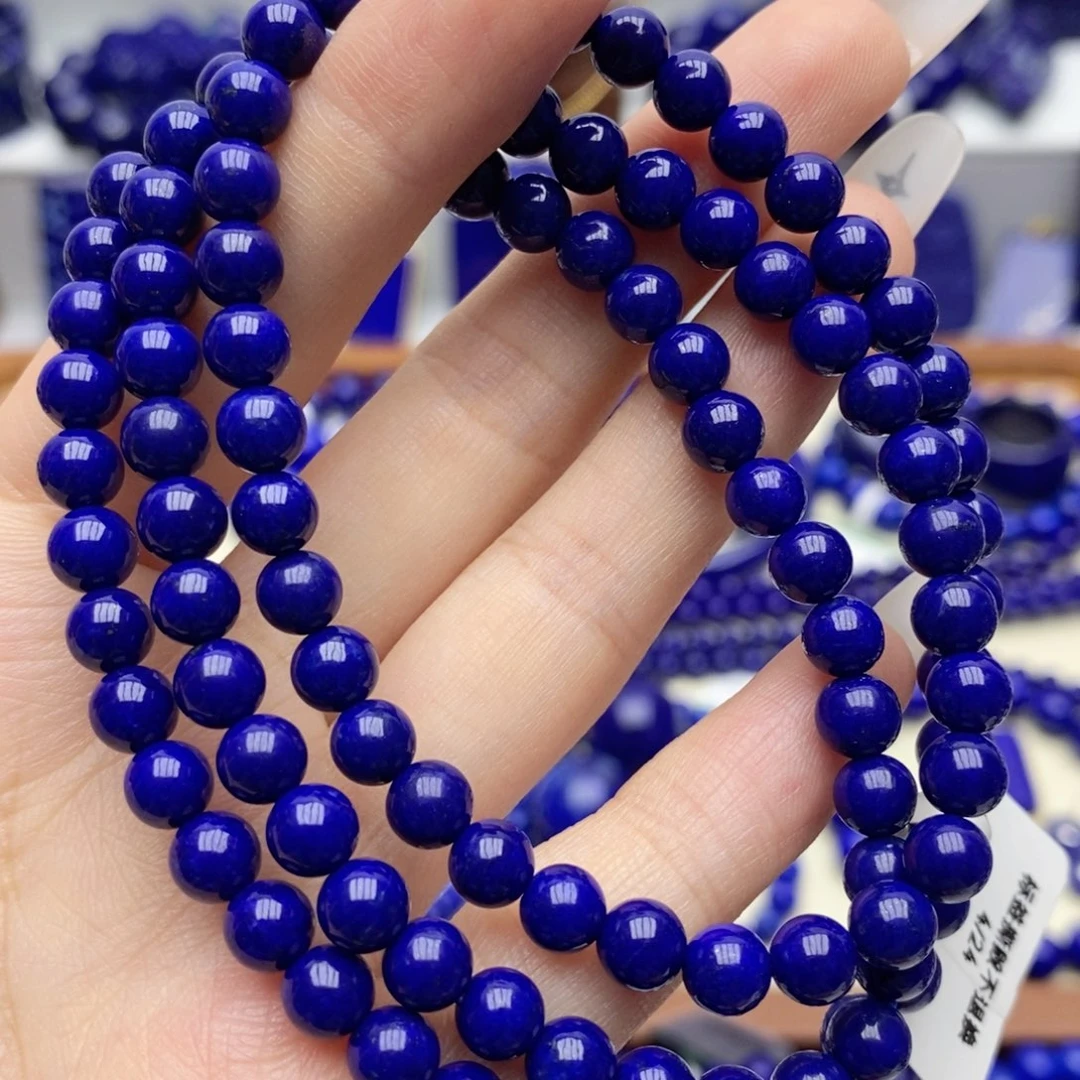 未镶嵌青金石手链5.9mm左右