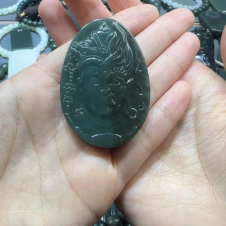 和田玉（青玉）未镶嵌吊坠(不含链)