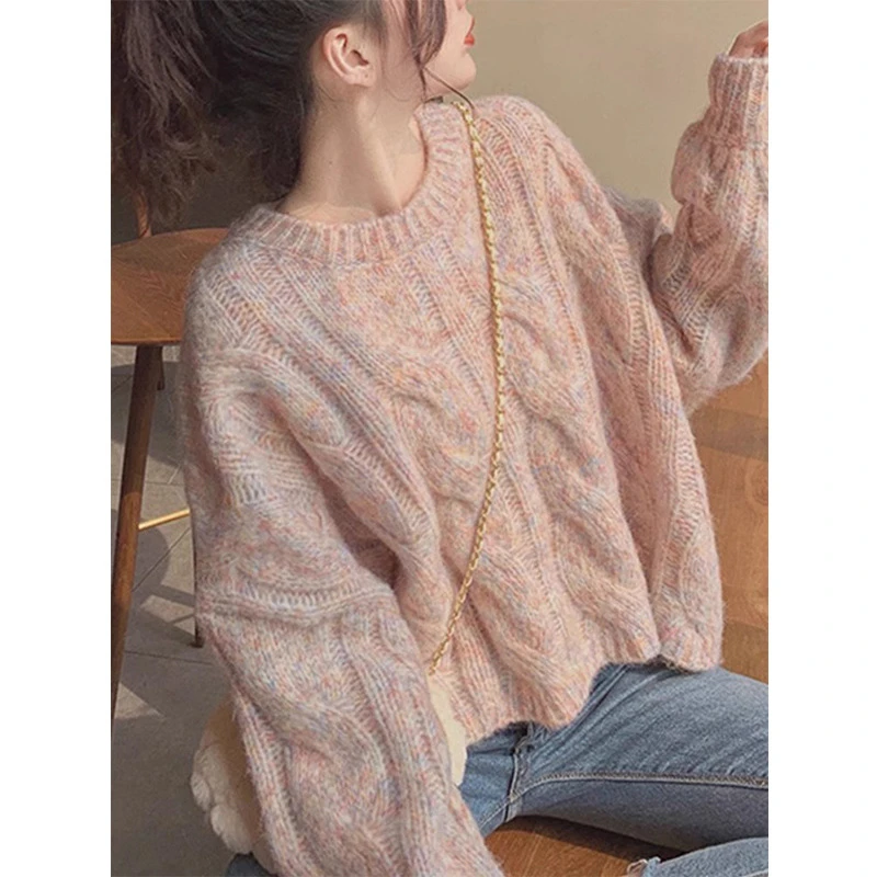 毛衣女秋冬2024新款慵懒风奶乖温柔系穿搭加厚内搭打底针织衫上衣