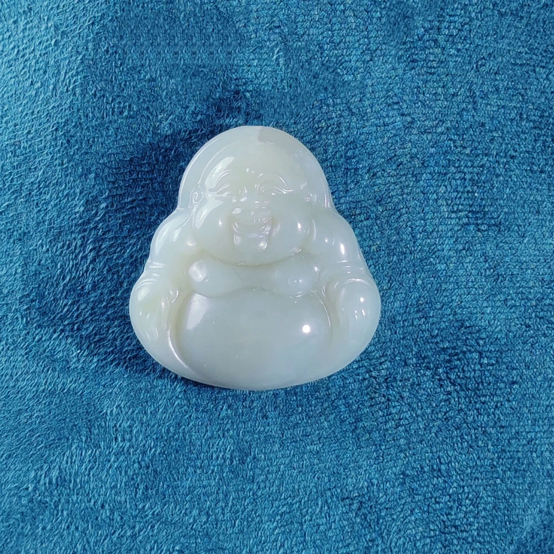 和田玉弥勒佛大肚佛吊坠