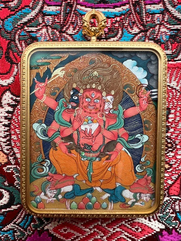 红财神，纯手绘唐卡