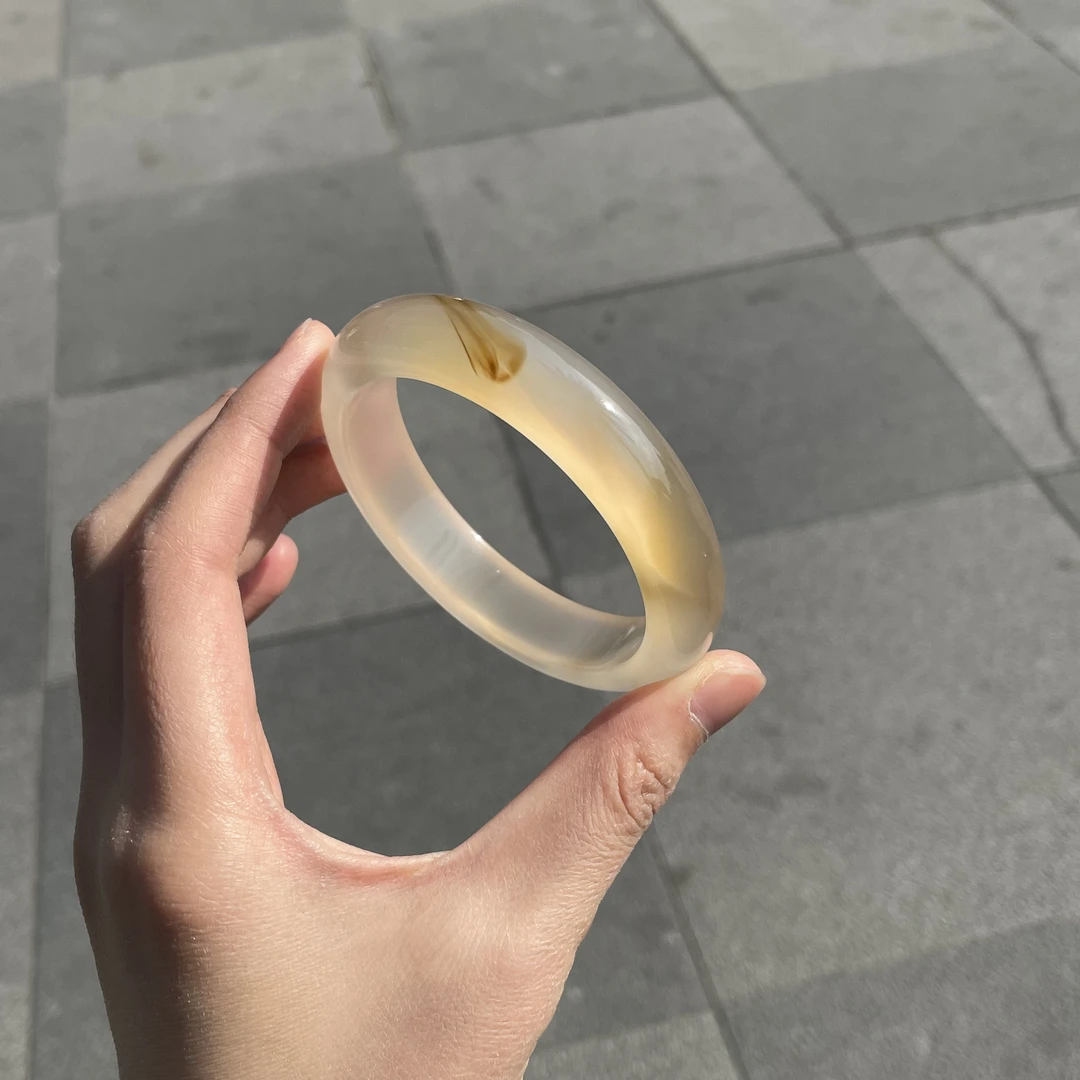 圈口61宽胎马料一口糖飘纹-玛瑙
