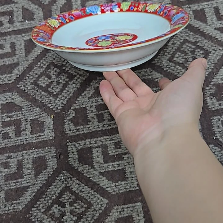 清***秋瓷片微瑕珐琅彩鱼盘一个666666