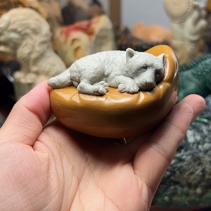 东北石松花石摆件