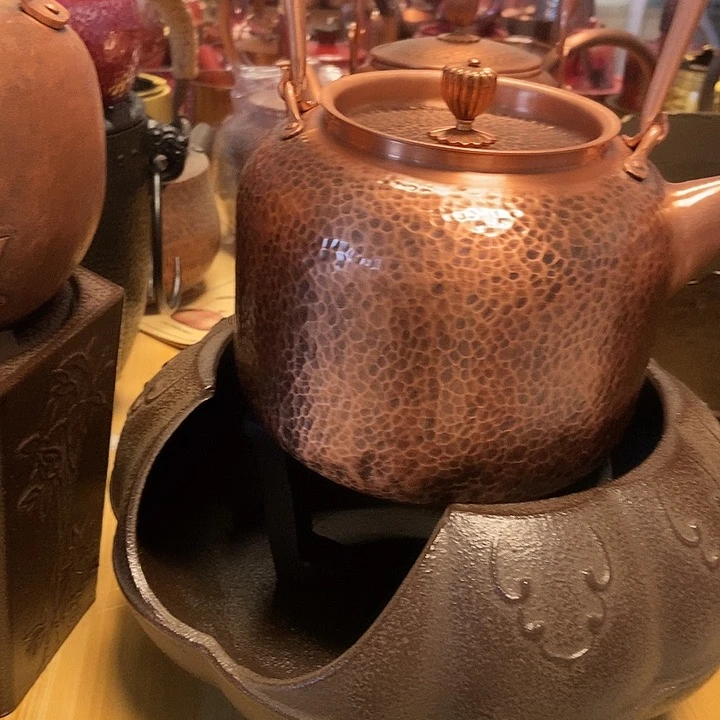 纯手工制作紫铜铜壶