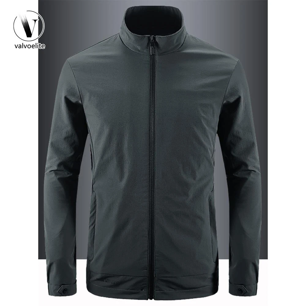 VALVOELITE春秋外套男立领上衣商务休闲户外百搭宽松简约运动夹克
