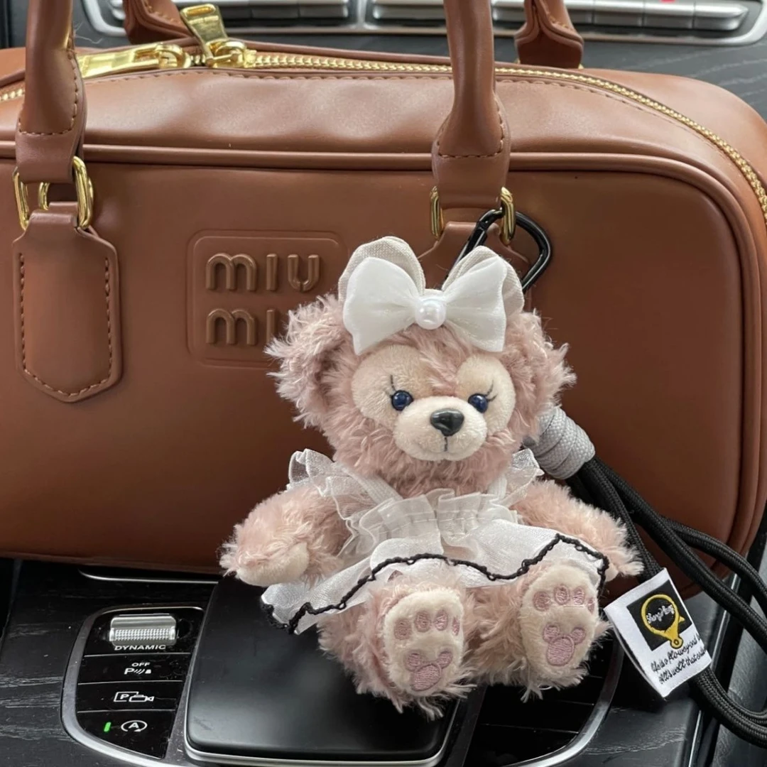 春夏白裙蝴蝶结雪莉玫钥匙扣装饰毛绒玩偶娃娃卡通包包公仔挂件