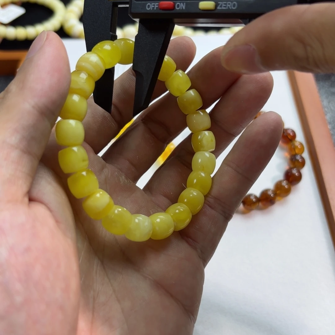 琥珀未镶嵌手链卡 9.5mm