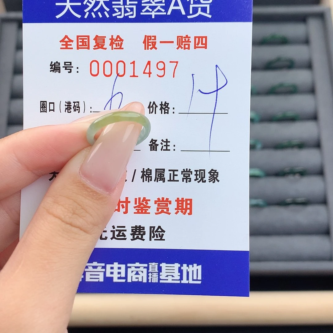 翡翠戒指未镶嵌      1497