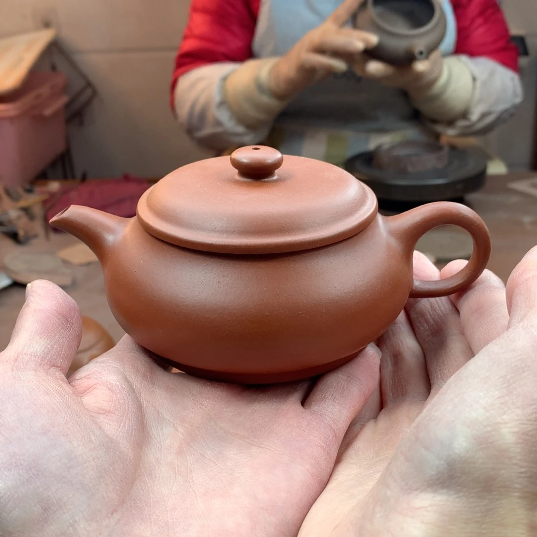 紫砂茶壶明炉 朱泥 180cc 周宜君