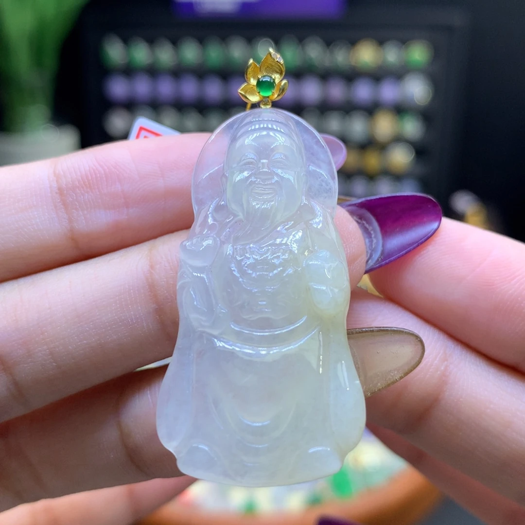 颈饰18K金镶嵌翡翠