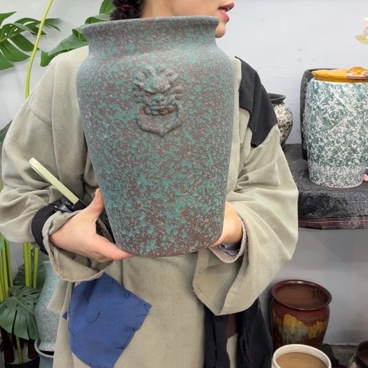 18×29 -粗陶花盆有孔-买买买