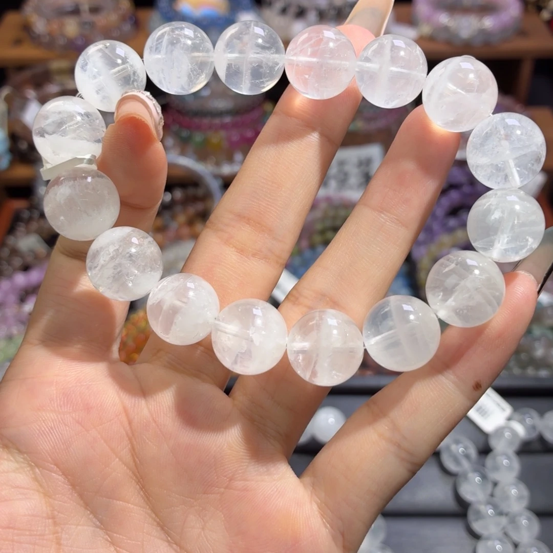 未镶嵌手串水晶白幽灵13.6mm