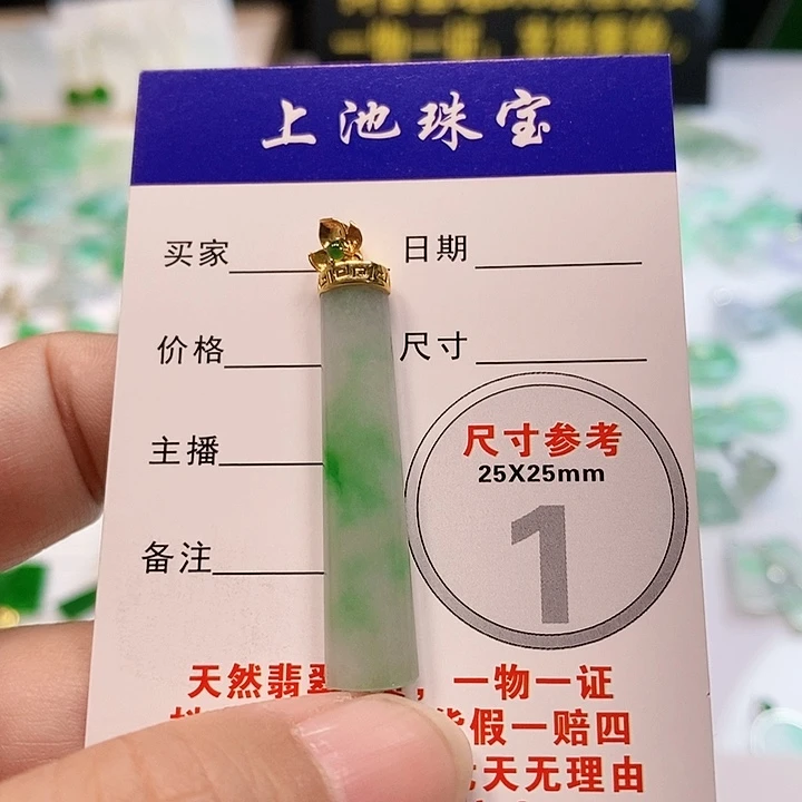 【闪购商品】翡翠颈饰18K金镶嵌优****合翡翠