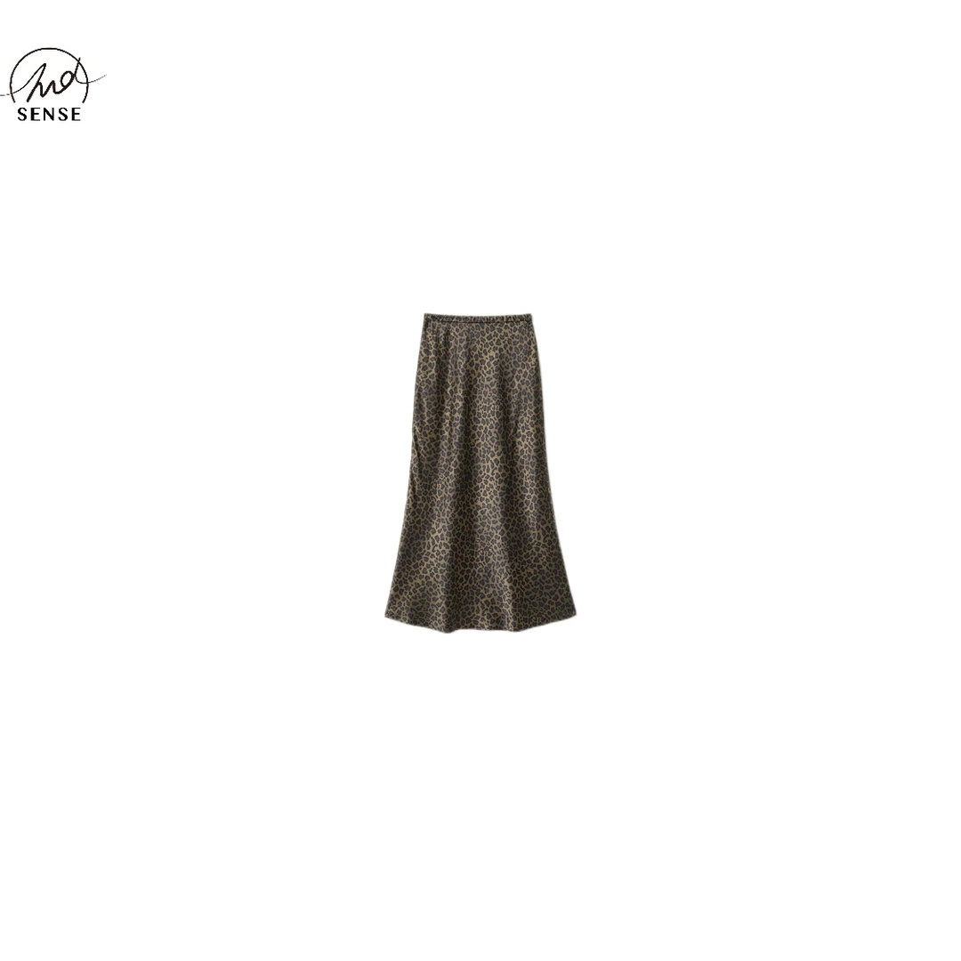 2NDSENS【叛逆千金】古着回潮铜金豹纹印花松紧腰半身裙