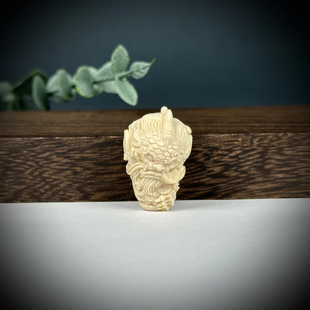 H24-58天然猛犸 貔貅三通约18.2*28mm支持鉴定 假一罚十