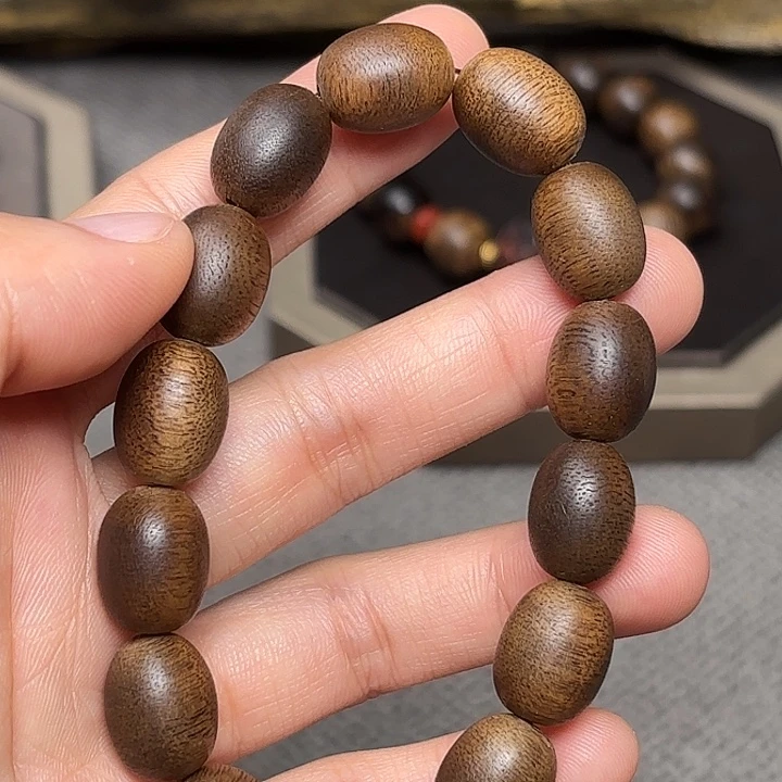 手串沉香越南芽庄绿奇楠枣珠沉香