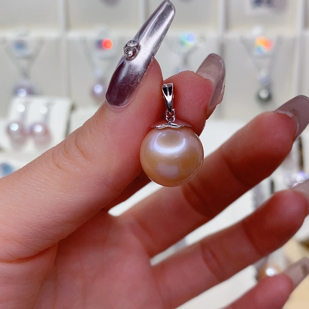 吊坠(赠链)银S925镶嵌淡水珍珠13➕