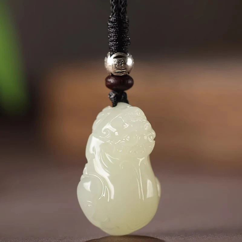 和田玉小貔貅吊坠男款女项链玉石情侣皮丘招财皮丘貔恘挂件礼物款