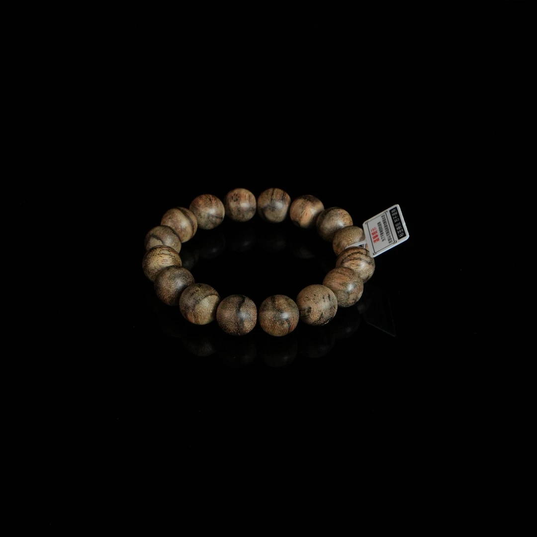 DY-C0343 菩萨棋绿底85分沉手串 1.3cm（1.35cm以上尺寸） 17.1g
