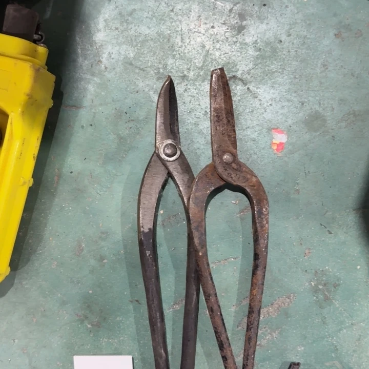 2把整体锻打铁皮剪刀