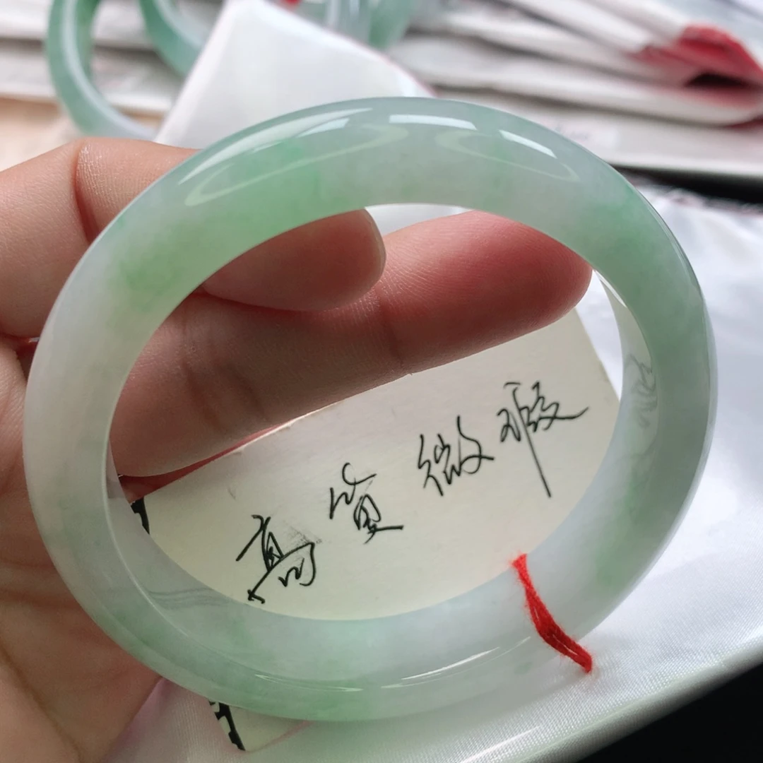 翡翠未镶嵌手镯缅甸57.58