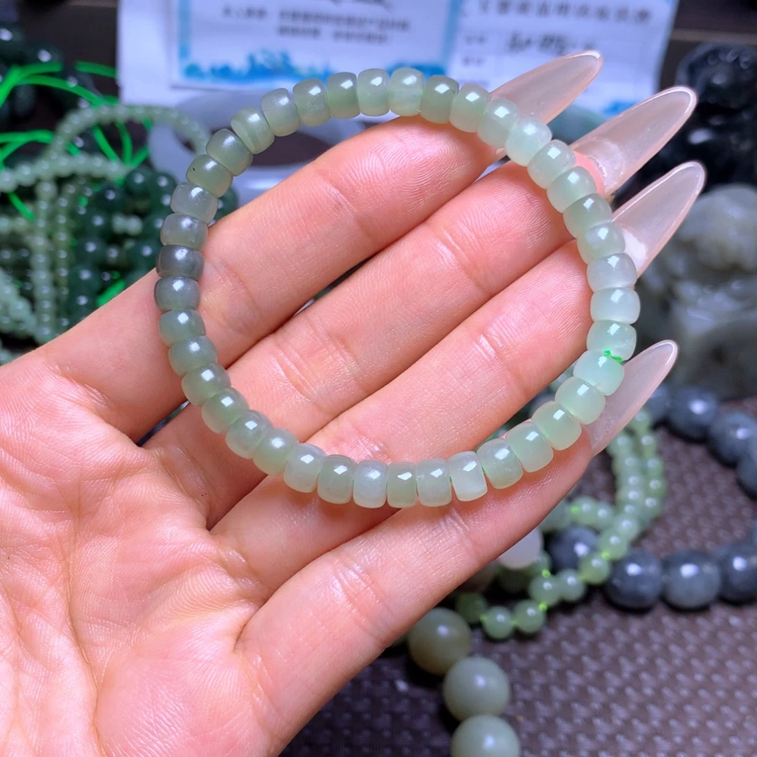 和田玉未镶嵌手串卡6