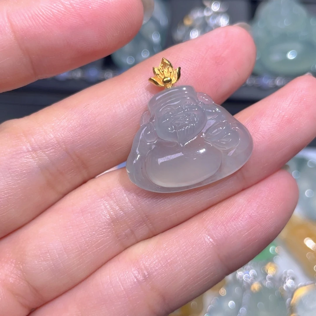 颈饰18K金镶嵌翡翠翡翠