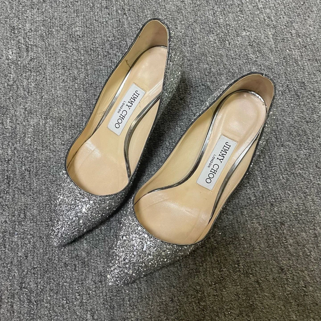 95新 JIMMY CHOO/吉米周 时尚尖头细跟高跟鞋 35吗/14424
