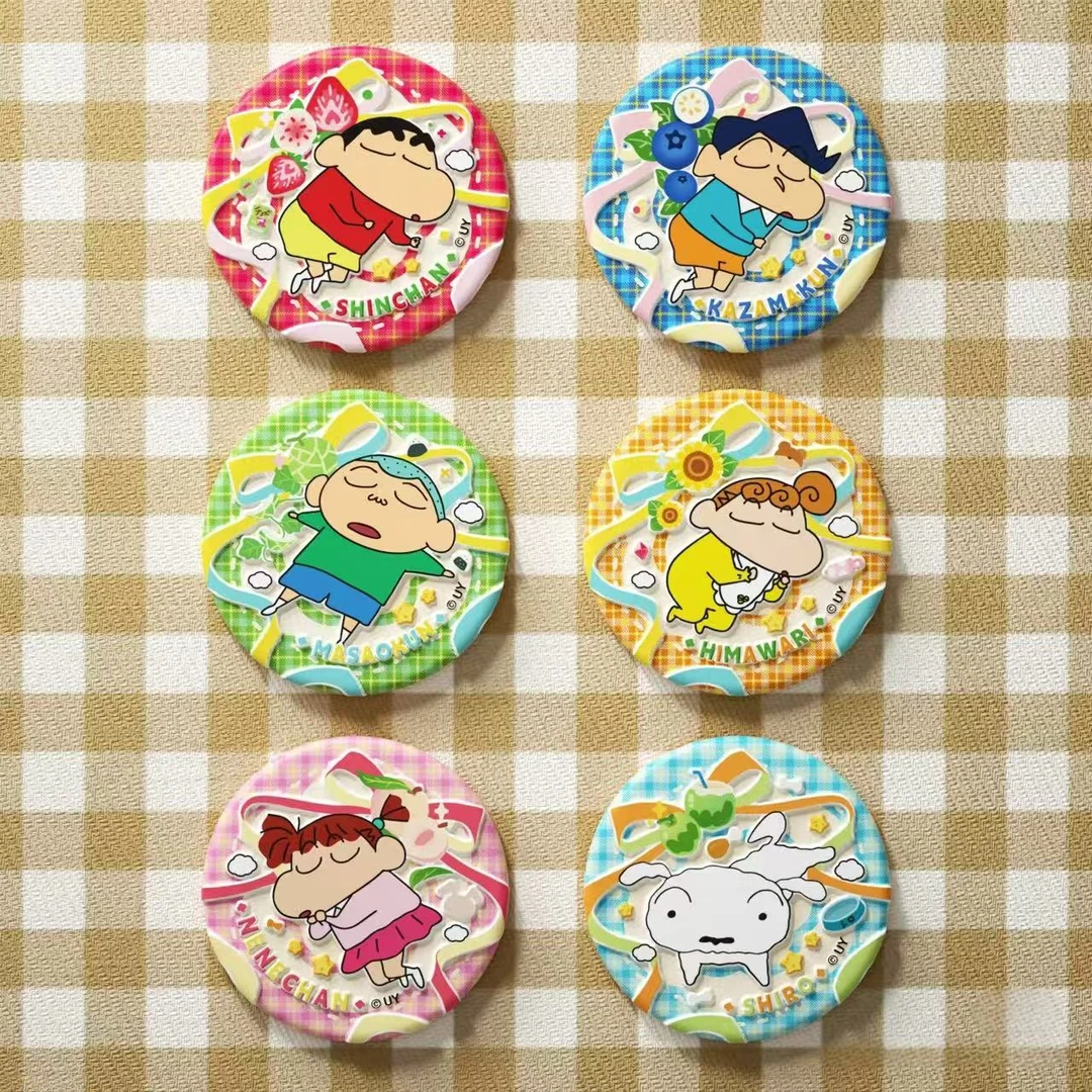 【蜡笔小新】正版木质浮雕饼干吧唧第一弹