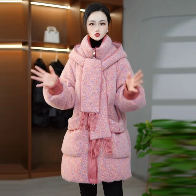 2025洋气明媚韩版优雅宽松减龄百搭羽绒服外套M-XL